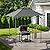 SUNJOY 5 x 8 ft. Grill Gazebo Pop Up Double Tiered Outdoor Gazebo Standing-Height Canopy with Magnetic LED Light, Adjustable Ceiling Height, for BBQ,Picnics, Outdoor Events, Gray