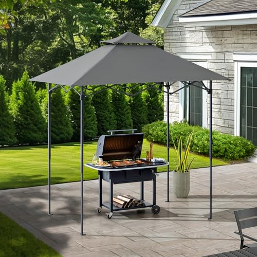 SUNJOY 8 x 5 ft. Grill Gazebo Pop Up Double Tiered...