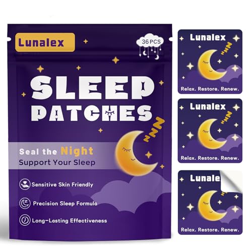 Lunalex 36ct Sleep Patches for Adults Extra Strength – All Natural Nighttime Comfort with Melatonin & Magnesium, Quick-Acting & Long-Lasting