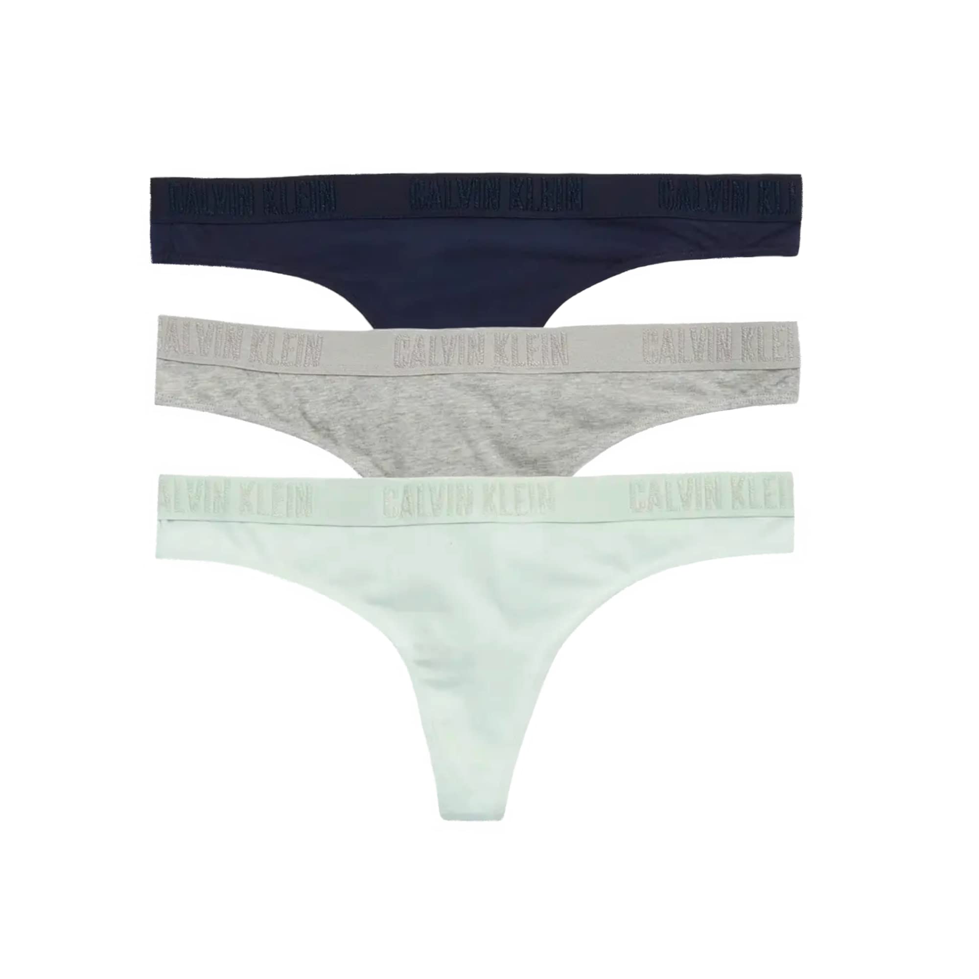 Calvin Klein Women s Monochrome Thongs 3 Pack US Alpha Large Regular Regular Obsidian qp2000-911 G g