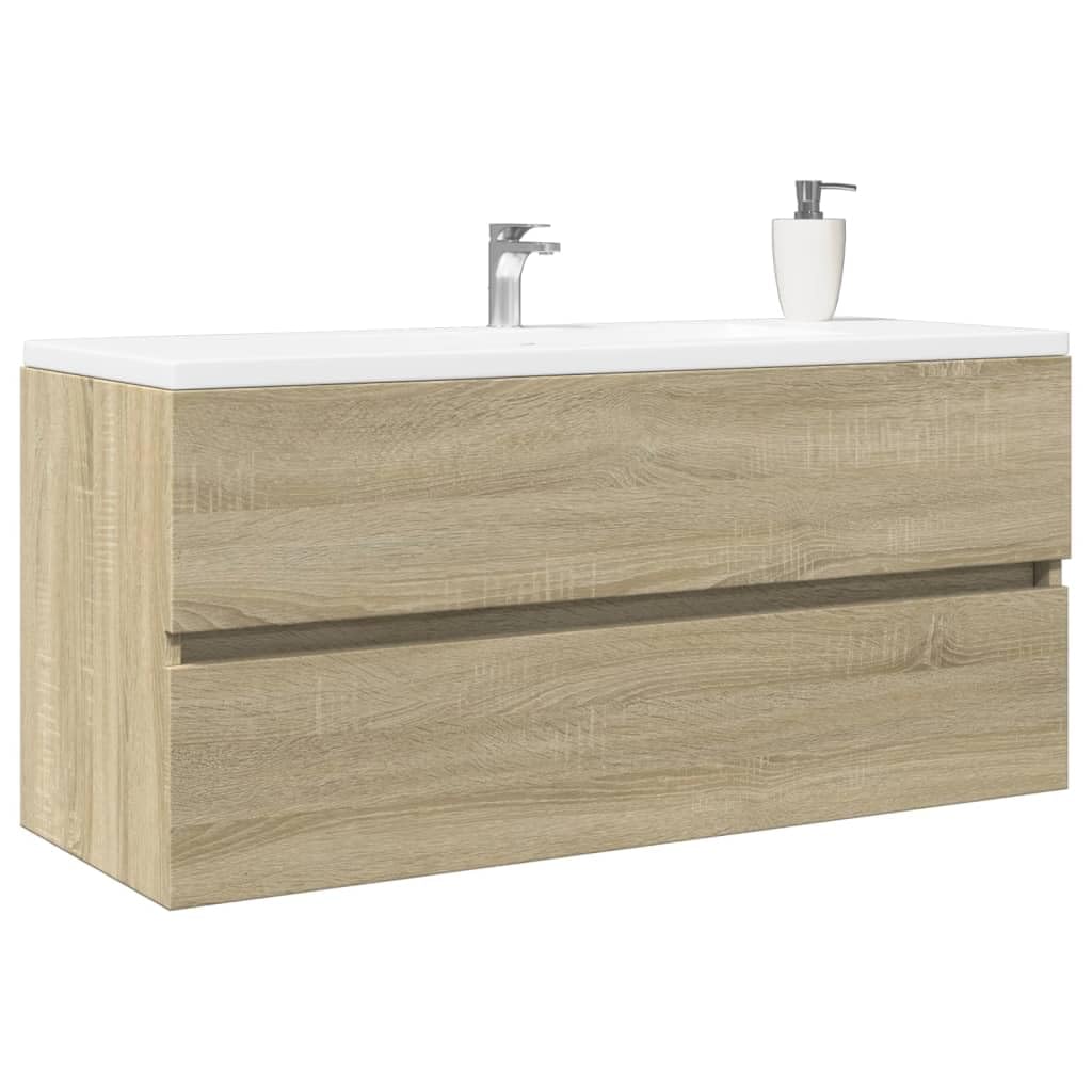 Mobile Lavabo Bagno Rovere Sonoma 100x38,5x45 cm in Truciolato,Mobile Bagno,Armadietto Bagno,Mobiletto da Bagno,Mobile Sottolavabo Bagno-849639