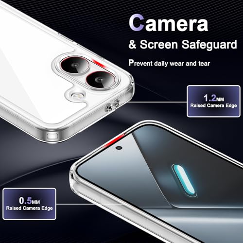 Image of Case for Xiaomi Poco X8 Pro, Military Grade Drop Protection Phone Case, Yellowing Resistant, Anti-Scratch Hard PC Back, Shockproof Hard Ultra-Thin Protective Cover, Clear