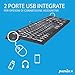 immagine 5Perixx PERIBOARD-324 Tastiera retroilluminata Ultrasottile con 2 Porte USB e meccanismo a Farfalla per Windows, Luce LED Bianco, Layout Italiano