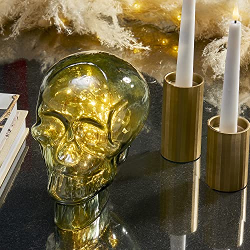 Taper Candle Holders, Set Of 2 - Aged Brass Finish, 3 Inch Tall, Fits Standard Tapered Candlestick, Metal Candle Stand For Fall Table Decor / Wedding Centerpiece #TOP2