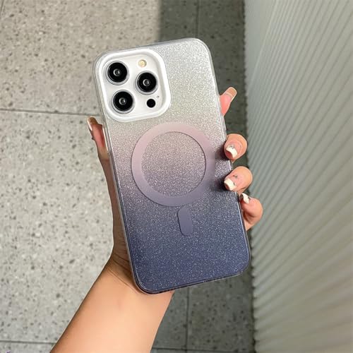 Coque iPhone 14 Pro mate à paillettes dégradées pour briller en soirée et au bureau