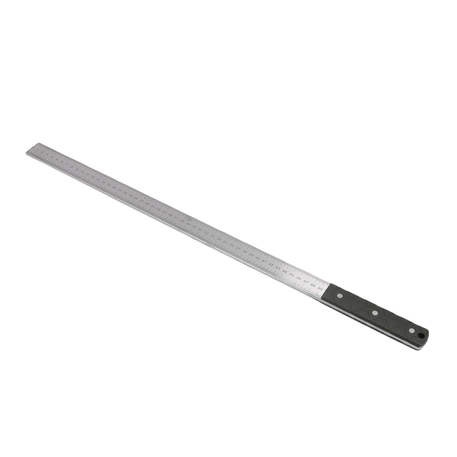 FILFEEL Righello in Acciaio Inossidabile da 0–49 Cm/0–19 Pollici Strumento di Misurazione in Pollici a Doppia Scala Metro in Acciaio Spesso 5 Mm per Falegnami Ingegneri Architetti Studenti