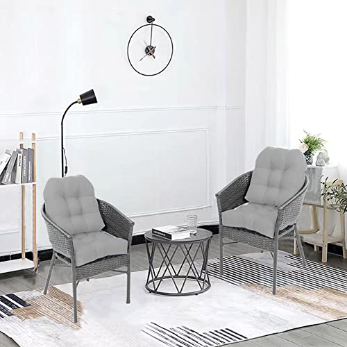Pack Of 2 Outdoor Indoor Tufted Seat Cushions, 18.9" X 18.9" U-Shape Cushions For Wicker Chair Seat,Patio Cushions, Furniture Dinning Chair Pad (Light Grey) #TOP4