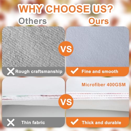 Maniaacer Fall Kitchen Towels Maple Leaf Pumpkin Plaid Hand Towels Fall Thanksgiving Dish Towels Drying Cloth Towel Autumn Dishcloth Tea Towels For Autumn Bathroom Kitchen Cooking Baking thumb #2