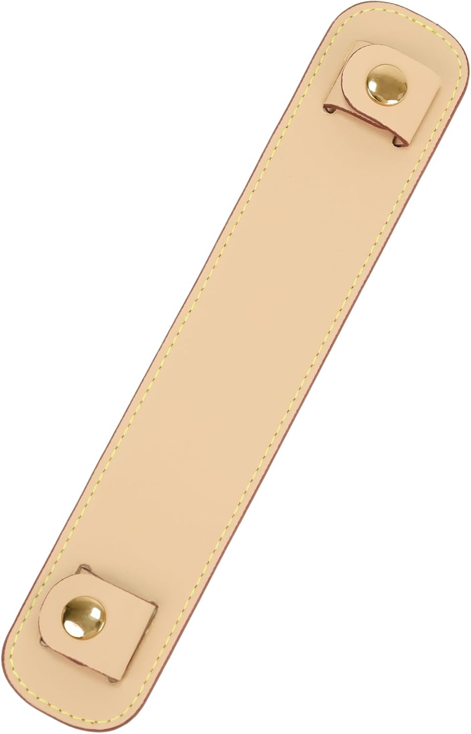 Lambskin Leather Shoulder Strap Pad for Designer Trendy Bags,Detachable Replacement Pressure Relief Cover for Women Tote Bag Handbag Purse Backpack【Beige,Gold Studs】