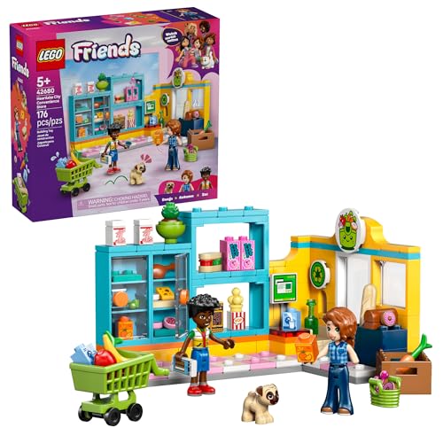 LEGO Friends Heartlake City Convenience Store Building Toy for Girls & Boys - Pretend Play Set for Kids, Ages 5+ - W/Autumn & Zac Minidolls, 1 Toy Dog, & Accessories - Gift Idea for Birthdays - 42680
