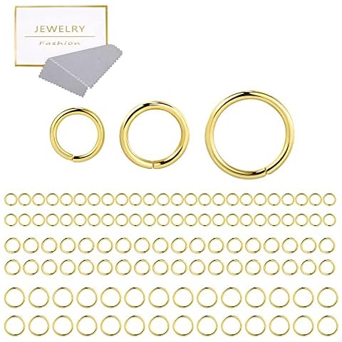 60Pcs 14K Gold Plated Jump Rings Cover