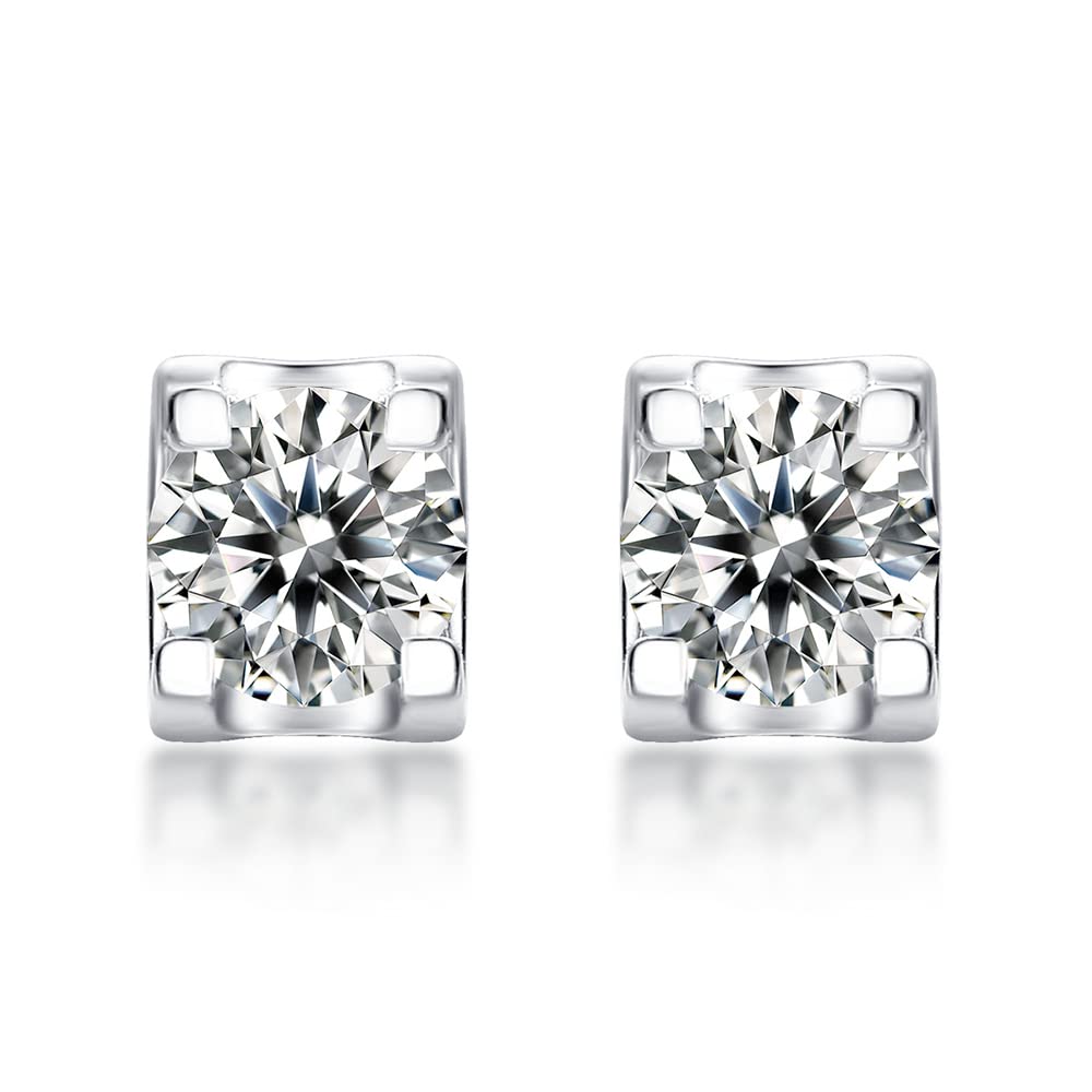 Moissanite 2 carats boucles d'oreilles cadeau argent 925 - 6