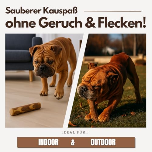 PetLove Kauholz für Hunde aus Olivenholz • Holzknochen als Hundespielzeug • Kauknochen als Zahnpflege & Kauspielzeug für Hund • Größe: S (60-99g) • Ideal für Welpen & kleine Hunde