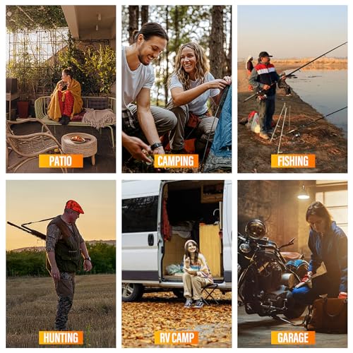 Hotdevil 15,000 BUT Multi-Use Portable Propane Heater/Cooker, Outdoor Gas Heater with 8 FT Hose Piezo Ignitor Tip-over Protection Propane Heater for Garage, Patio, Camping, Hunting, Ice Fishing - Thumbnail 6