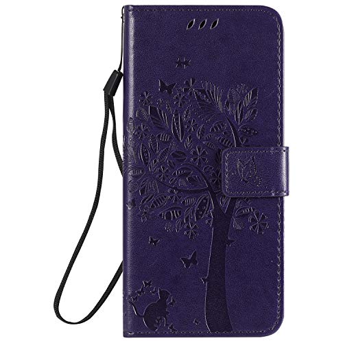 Cover per Samsung Galaxy A51 5G Custodia A51 5G Portafoglio a Libro Flip e con Funzione Supporto Chiusura Magnetica silicone tpu viola pelle