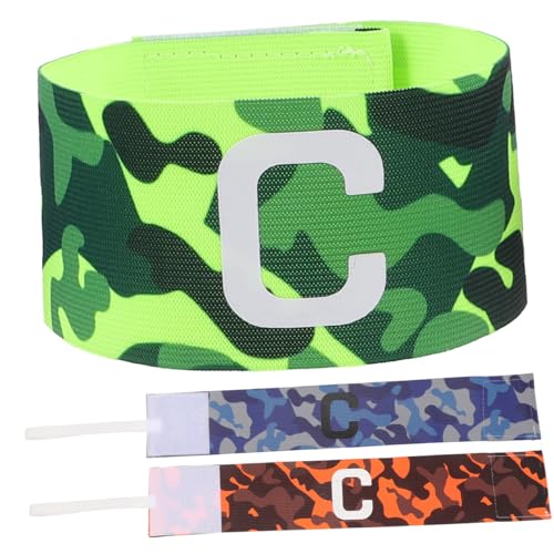 SKISUNO 3pcs Football Arm Band Chin Strap Football Captain Armband Elastic Skin-Friendly for Sports