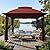 11'X11' Outdoor Gazebo, Pop Up Patio Gazebo with 4 Sidewalls Mosquito Netting, Heavy Duty Gazebo Canopy Tent with Double Air Roofs for Backyards, Patios, Decks, Gardens, Parks (Red)