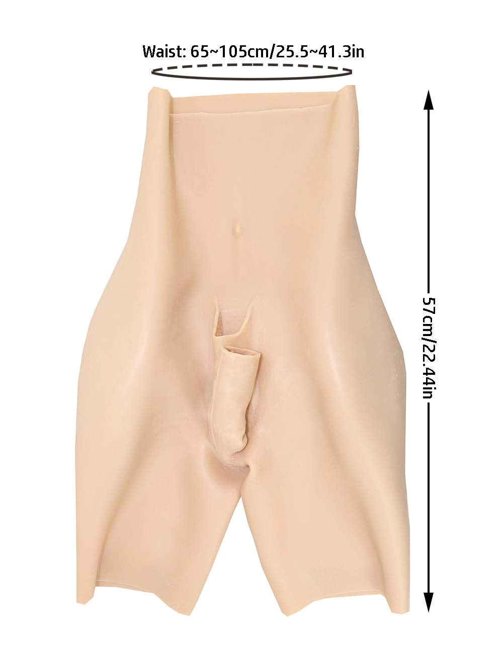 Pantaloni da Vagina in Silicone per Uomo - Slip Falsi a Scomparsa in Vagina per Crossdresser Transgender CD travestito Pantalone Shemale,Withcatheter+Hair