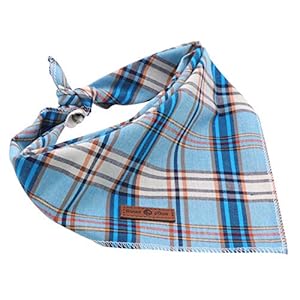   Lionet-Paws-Dog-Bandana-for-Small-Medium-Large-Dogs-Cat-Dog-Kerchief-Blue-Plaid-Dog-Triangle-Bibs-Scarf-for-Girl-or-Boy