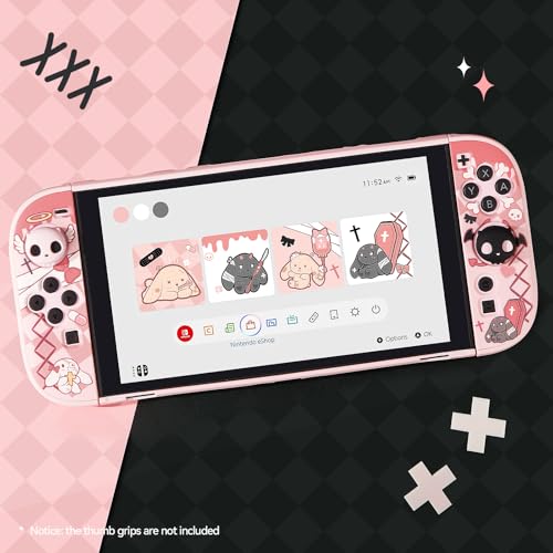 Image of GeekShare Slim Protective Case Compatible with Switch 2 (2025), Anti-Scratche and Shock-Absorption Dockable Hard Shell for Switch 2 Game Console - Gothic Bunny