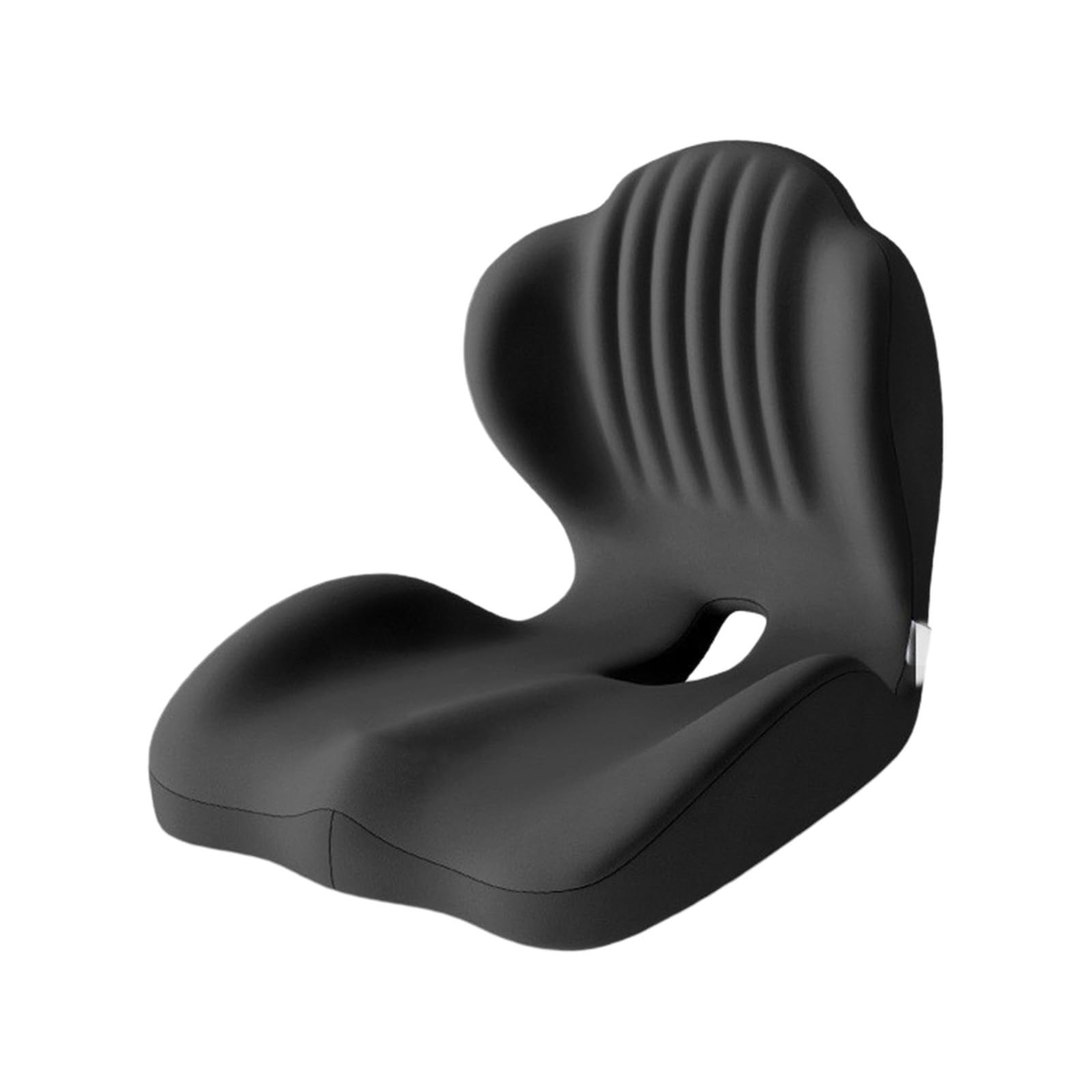Ergonomic Seat Cushion with Lumbar Support, High Density Memory Foam Pad, Comfortable Cushion for Office Chair, Car Interior and Daily Home Use (Black 2)
