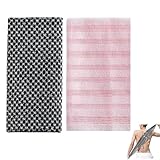 Toalla de baño japonesa larga,2 Piezas Paño de ducha rectangular largo,Toalla corporal japonesa,Toallas de ducha en nailon para la Ducha de Hombre y Mujere para Limpieza Profunda