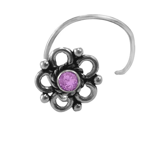 925 Sterling Silver Floral Shape Nose Pin For Women NPNI-08