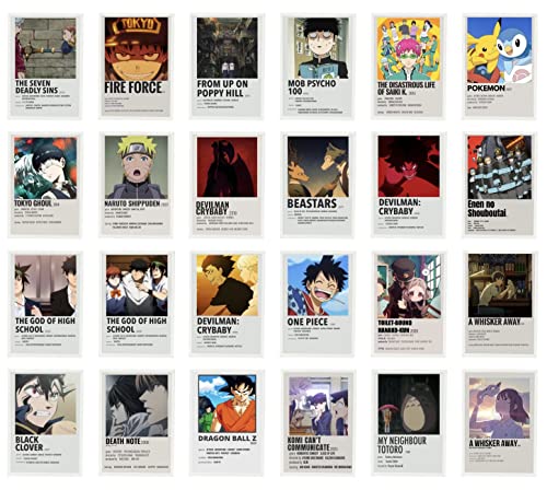 Image of Anime Wall Collage Kit 50 PCS A6 4x6 Inch Posters for Wall | One Piece Naruto Theme Room Decor | Home Decor & Room Decor Items | Room Decoration Items for Bedroom | Stickers Set
