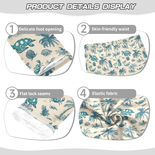 Palm Sellfish Crab Pineapple Girls Leggings Athletic Pants Tights Stretch Bottom3