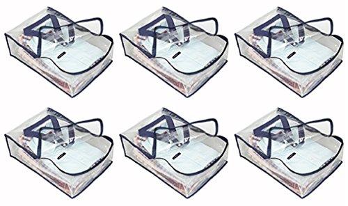 Image of Kuber Industries 6 Piece PVC Shirt Cover Set, Transparent (KI202 6)