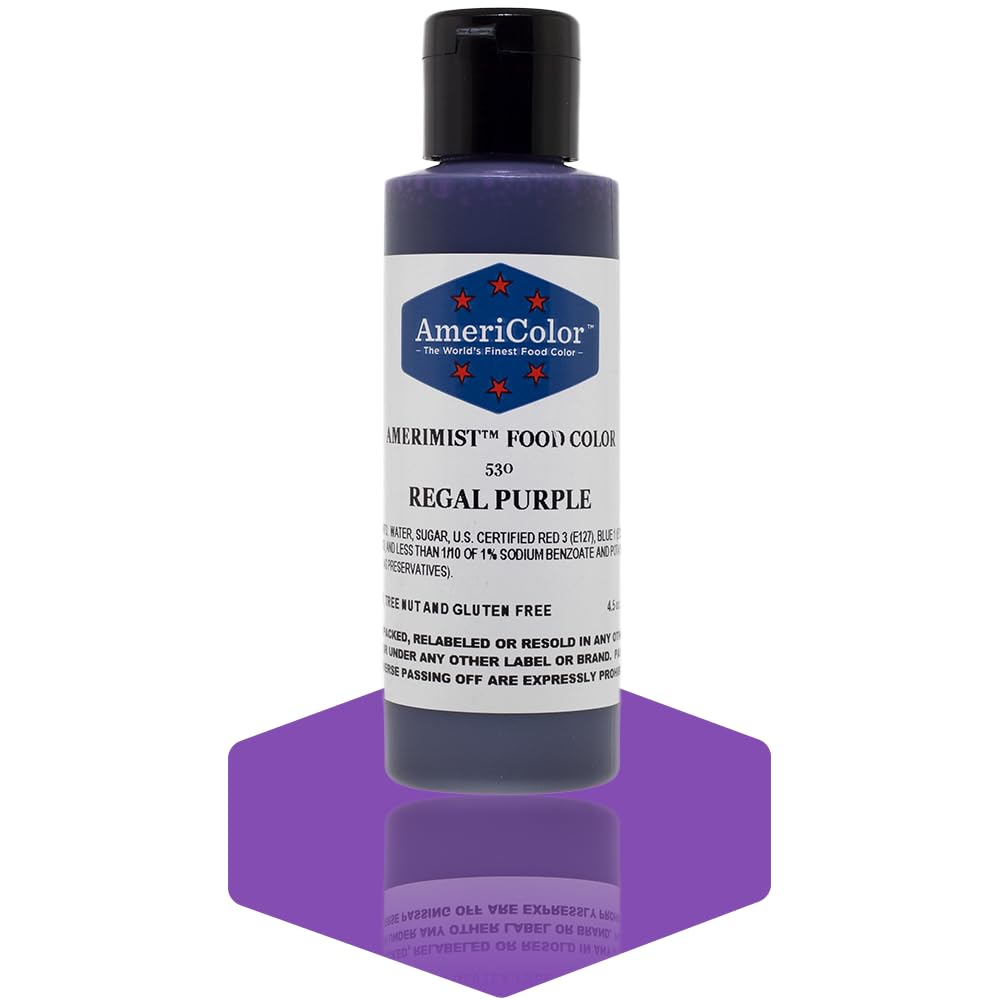 AmeriColor AmeriMist Regal Purple Airbrush Food Color, 4.5 oz