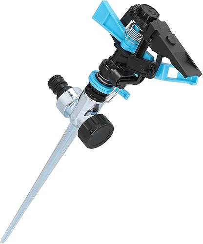 Fydun Aspersor automático giratorio de 360 para césped y jardín, herramienta de riego de plástico, amplia gama de usos (boquilla de plástico)