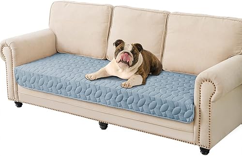 Ameritex Funda de cama para mascotas, manta para cama de perro, para sofá y muebles, impermeable, nuevo diseño de patrón (30 x 70 pulgadas, azul