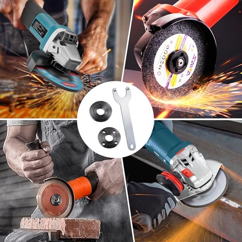 3 Piezas Accesorios para amoladoras, Juego de Accesorios para Amoladora Angular con Llave de Resorte y Tuercas Interiores y Exteriores Compatible con Amoladoras Angulares de 125 mm - imagen 3
