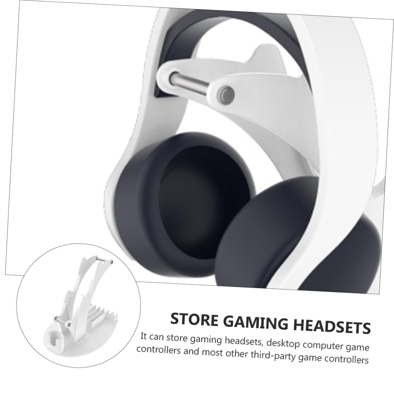 Wielofunkcyjny stojak do gier na konsole – antypoślizgowa półka Sto i uchwyt na akcesoria do PS5 – Ultimate Game & Display Solut