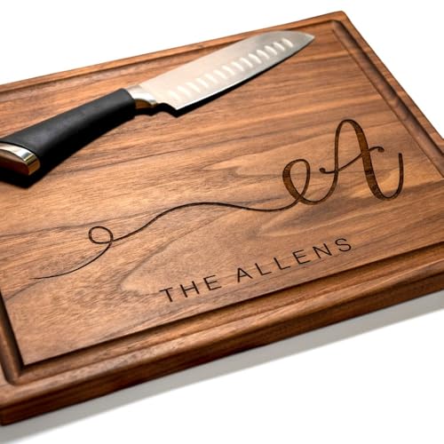 Tabla de cortar rectangular de madera personalizada miniatura 1