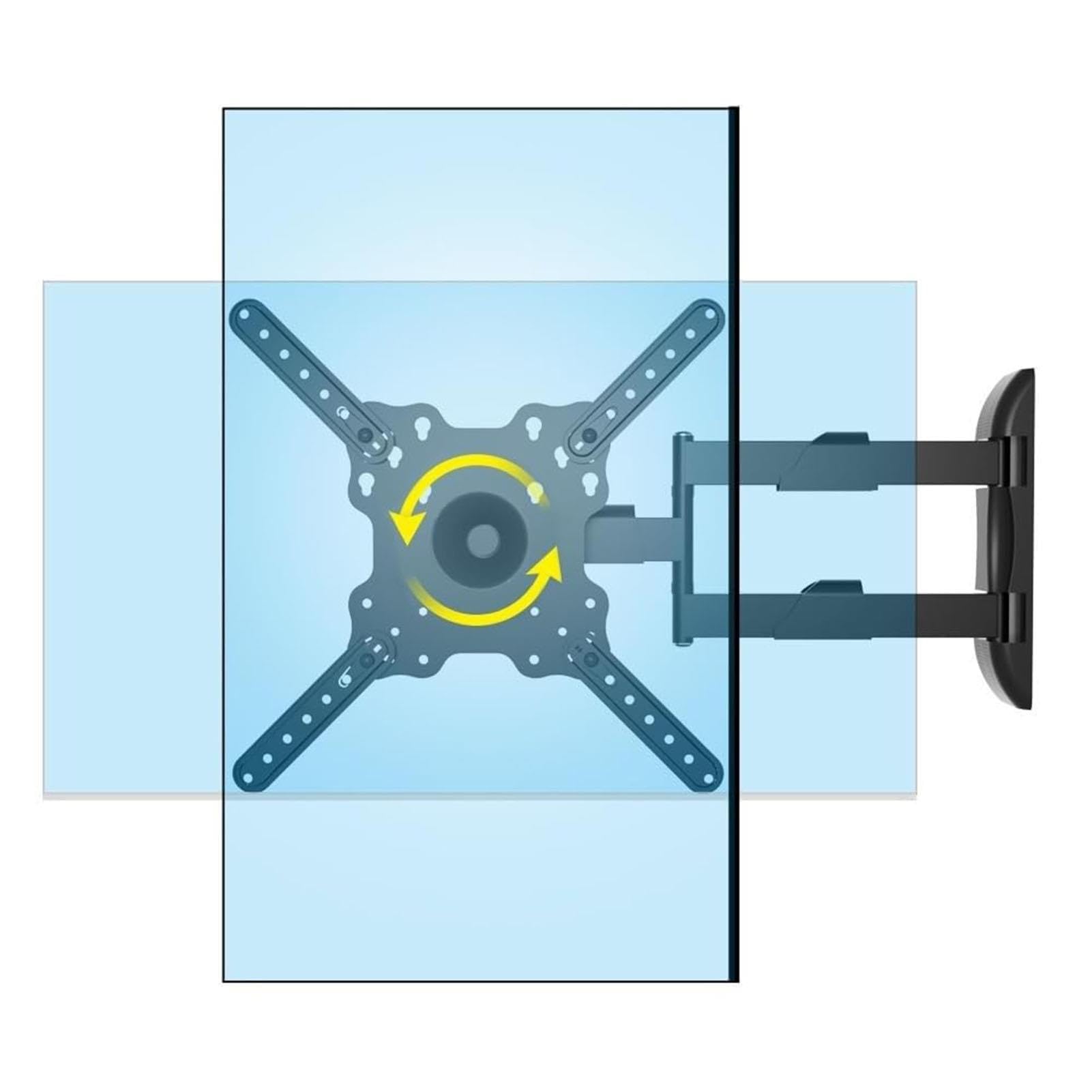 Supporto A Parete per TV Verticale E Orizzontale con Braccio Girevole, Inclinabile E Ruotabile, Compatibile con La Maggior Parte degli Schermi LED, LCD, Piatti E Curvi da 32 A 50 Pollici