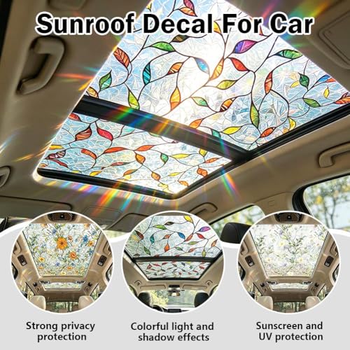 Vinilo decorativo para ventana de auto con efecto vitral miniatura 2