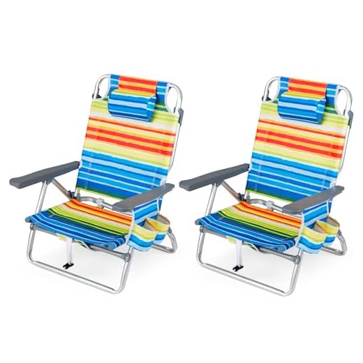 Goplus Portable Beach Chairs with Recliner