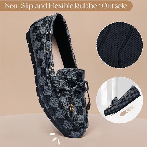 Image of Loafers for Women Comfortable Slip On Flats with Memory Foam Insole for Daily Wearing