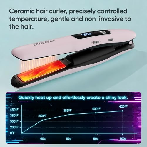 Mini plancha inalámbrica para cabello y rizador portátil miniatura 5
