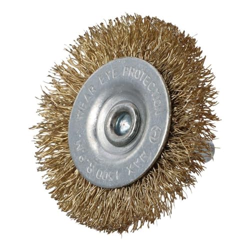 Image of Wheel Brushes 10PCS Rotary Tool Brass Wheel Wire Brush,Wire Wheel Brush Bench Copper,6x50mm Wire Wheel Brush