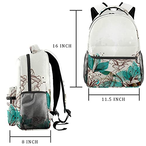 Mochilas ligeras de flores retro y bolsos de hombro cómodos para senderismo 2