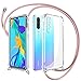 Produktbild XCYYOO für Handykette Huawei P30 Hülle mit Band Handyhülle Huawei P30 Handy-Kette Huawei P30 Handy Hülle mit Kordel zum Umhängen Handyanhänger Halsband Lanyard Case/Handy Band Halsband Necklace