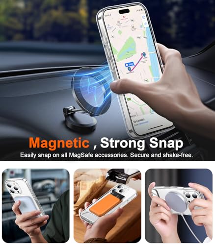 Image of Magnetic Compatible with iPhone 16 Pro Case, [Built-in Invisible Kickstand][Compatible with MagSafe] [Military Grade Shockproof] Slim Thin Phone Case for iPhone 16 Pro 6.3 inch