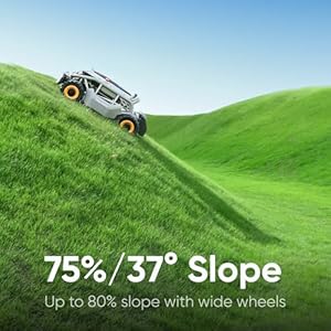 Remote control lawn mower s1 4wd 18ah robot lawn mower no wire with 15 43 inch cutting height 21 inch cutting width robotic lawn mower for 75 slope37 with mowing 112 acres  urban country home decor