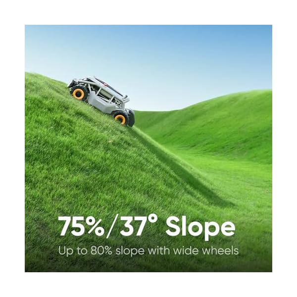 Remote control lawn mower s1 4wd 18ah robot lawn mower no wire with 15 43 inch cutting height 21 inch cutting width robotic lawn mower for 75 slope37 with mowing 112 acres  urban country home decor