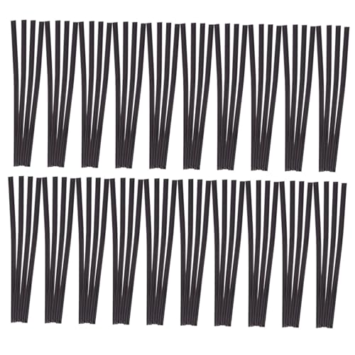 FELTECHELECTR 800 Pièces Attaches Métalliques Colorées pour Sacs à Bonbons Liens Festifs Brillants Noirs pour Emballage Pâtisserie Cadeaux