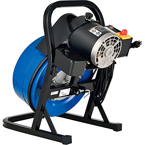 Limpiador de desagües industrial Global Industrial para tuberías de 2 a 4 pulgadas, 220 RPM, cable de 75 pies miniatura 2