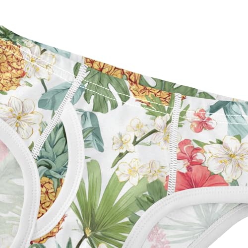 Wusikd Tropical Floral Boys' Underwear Cotton Pineapple Boys Briefs Soft Toddler Underwear 2T4